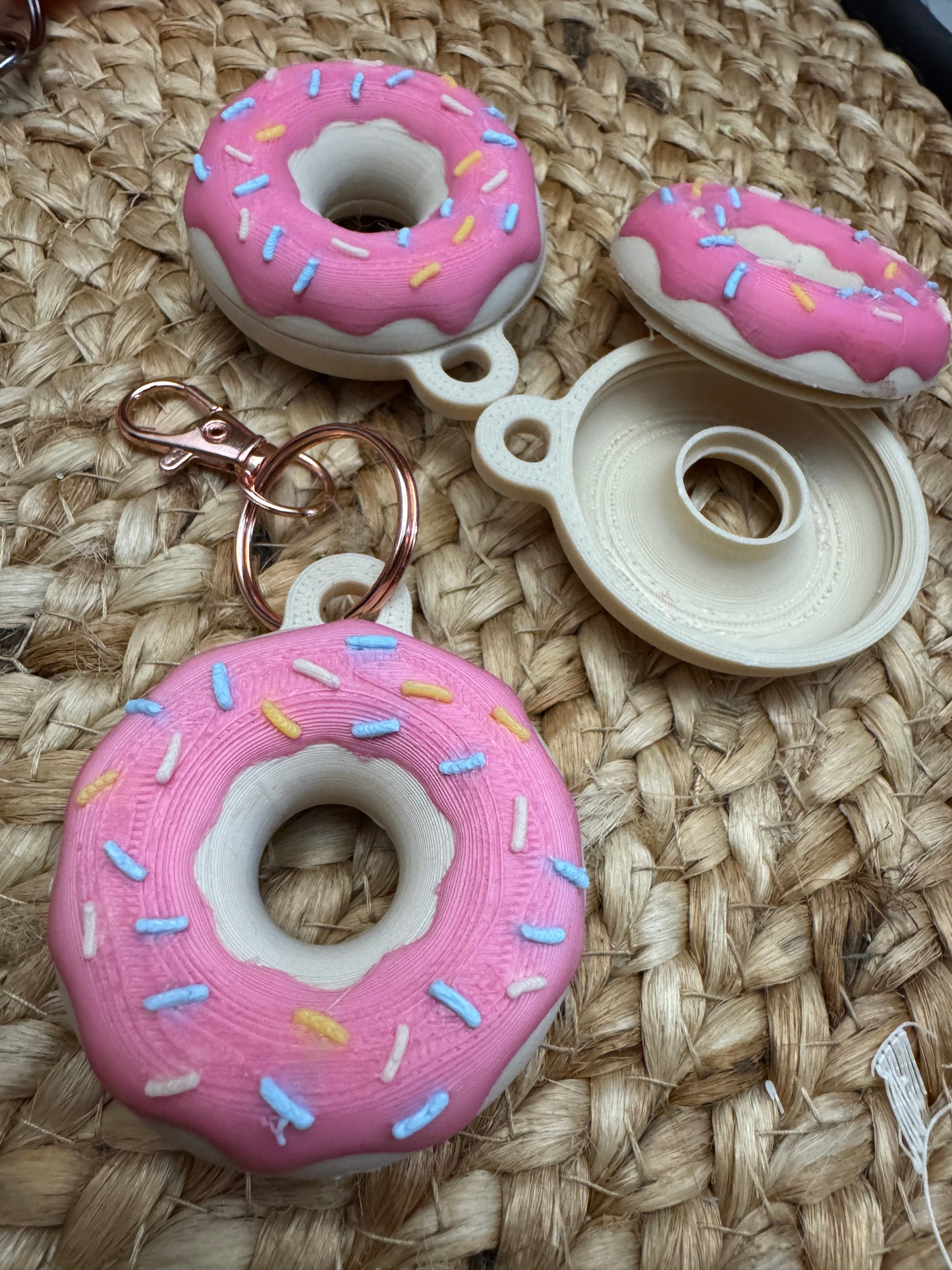 Donut Container Keychain