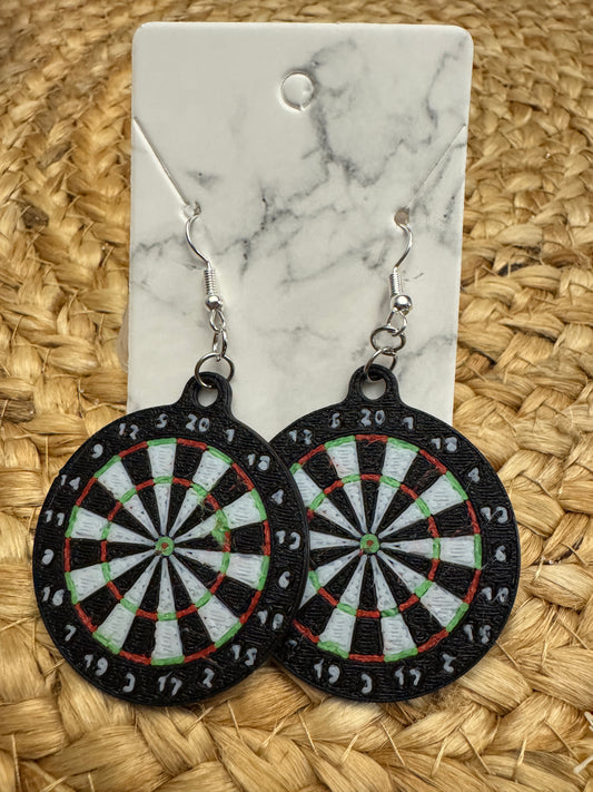 Dartboard Earrings