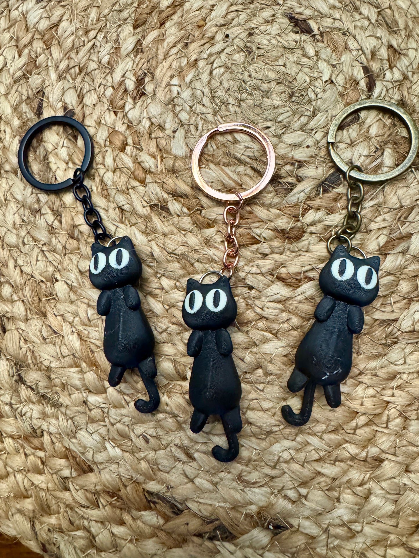 Black Kitty Keychain