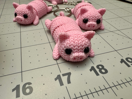 “Knit” Piglet Keychain