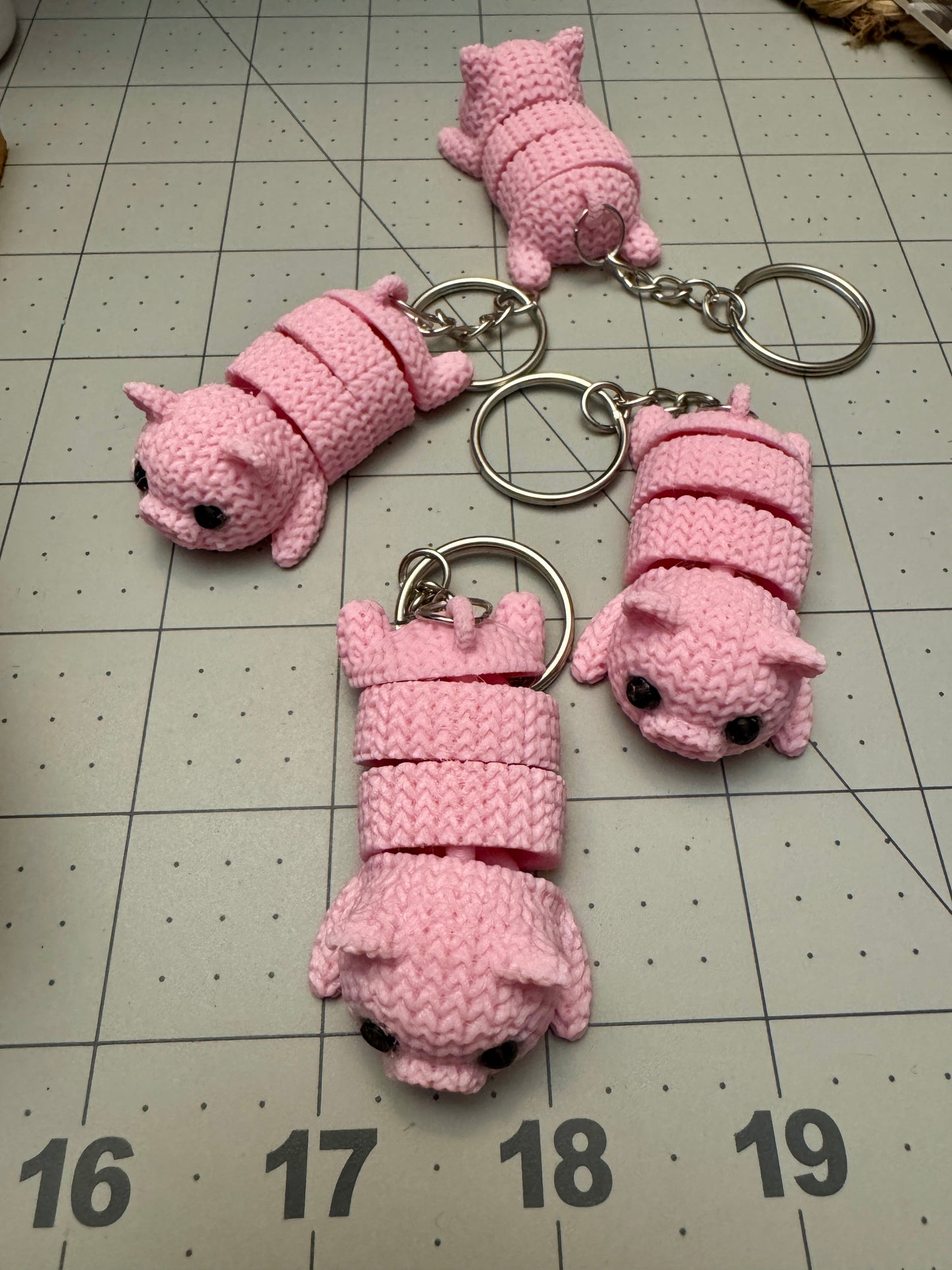 “Knit” Piglet Keychain