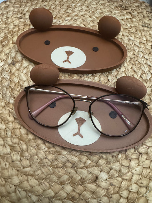Brown Bear Glasses Tray
